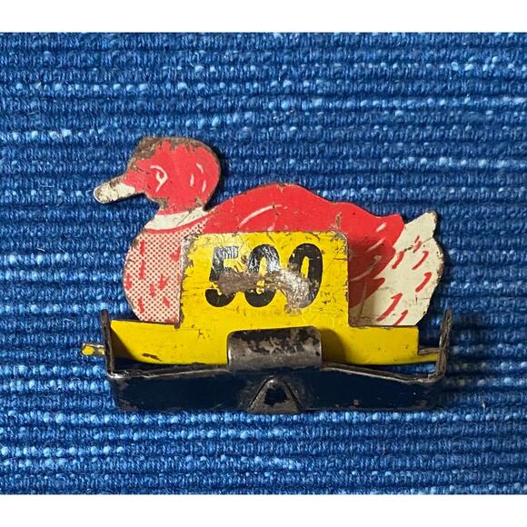 Vintage Miniature Tin Litho Duck Shooting Game Metal Toy Vending 500 Point 24B - Picture 2 of 3